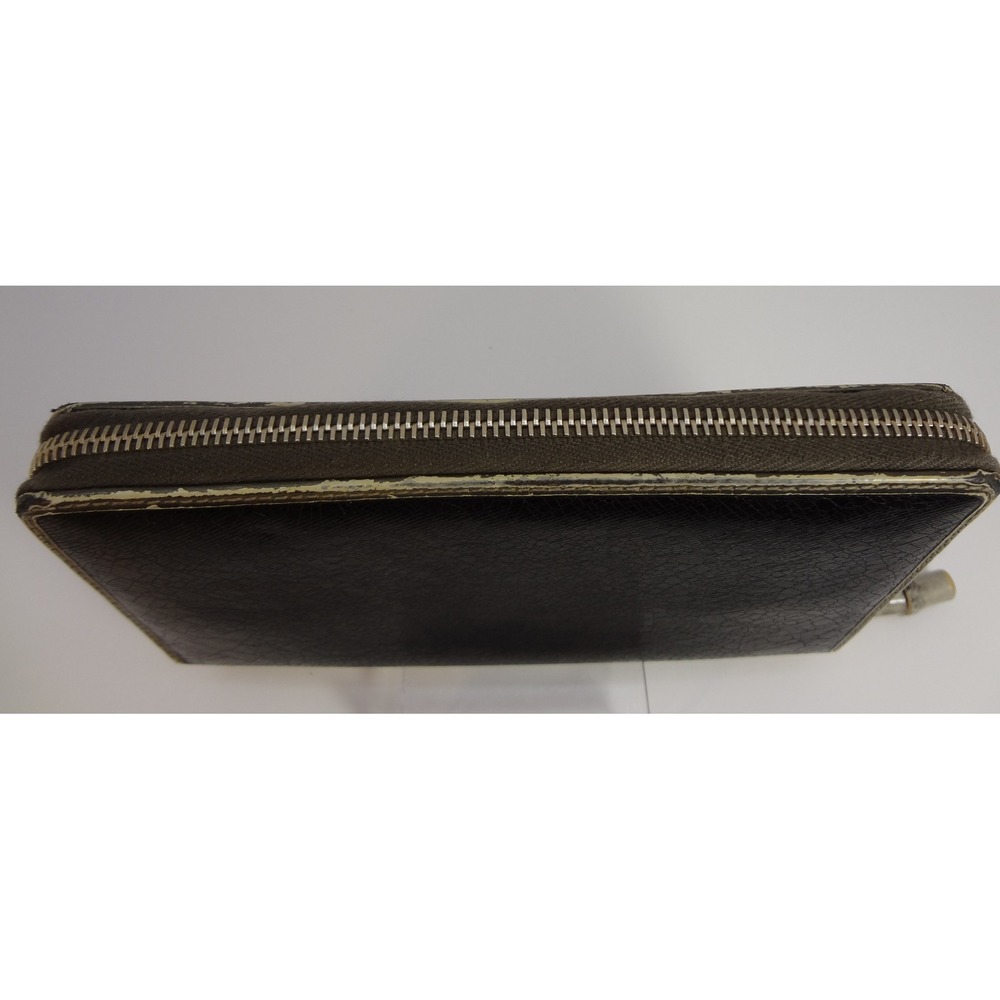 Gucci Black Wallet Textured‎ Bamboo Tassel Gold Metallic Leather Trim Zip-Around - Picture 6 of 10